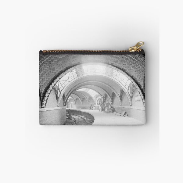 Item preview, 1900 New York City Hall subway station vintage black and white fine art print photograph designed and sold by Astrid Arkhangelsky.