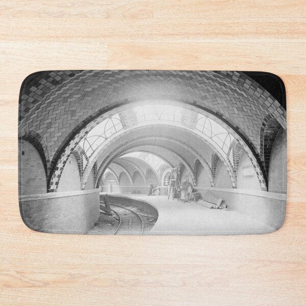 Item preview, 1900 New York City Hall subway station vintage black and white fine art print photograph designed and sold by Astrid Arkhangelsky.