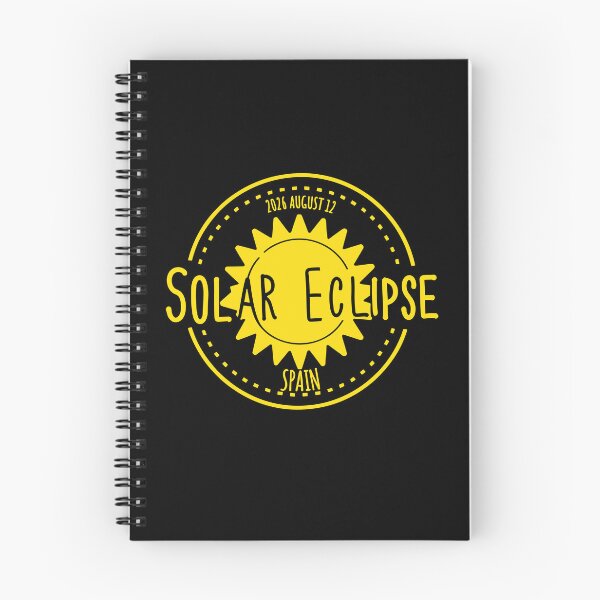 Item preview, Spain 2026 august 12 Solar Eclipse yellow color design designed and sold by EmeraldeaArt.