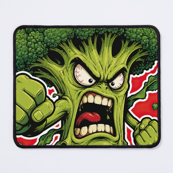 Item preview, Angry Broccoli – Raging Vegetable Retro Cartoon designed and sold by obstinator.