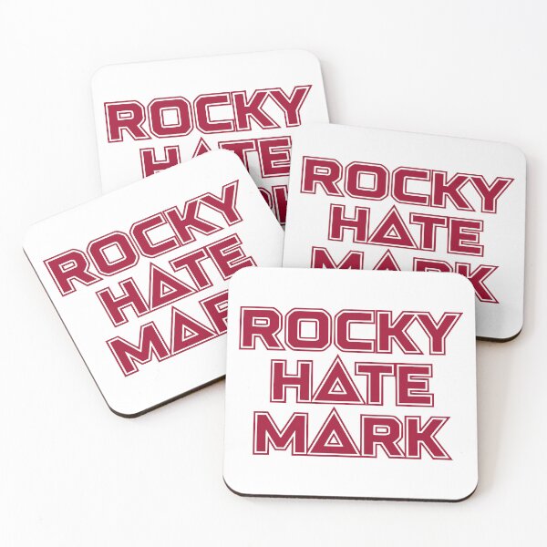 Item preview, Rocky Hate Mark Red Typography designed and sold by Imaginationbeyond.