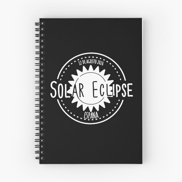 Item preview, Espana 12 de agosto 2026 Solar Eclipse white color design designed and sold by EmeraldeaArt.