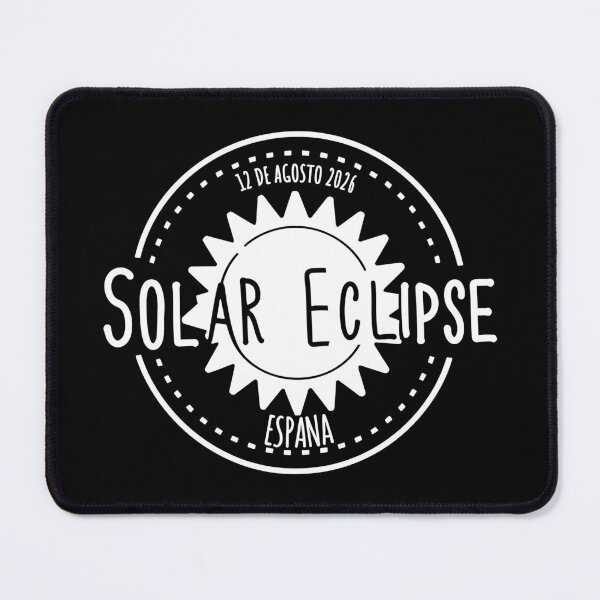 Item preview, Espana 12 de agosto 2026 Solar Eclipse white color design designed and sold by EmeraldeaArt.