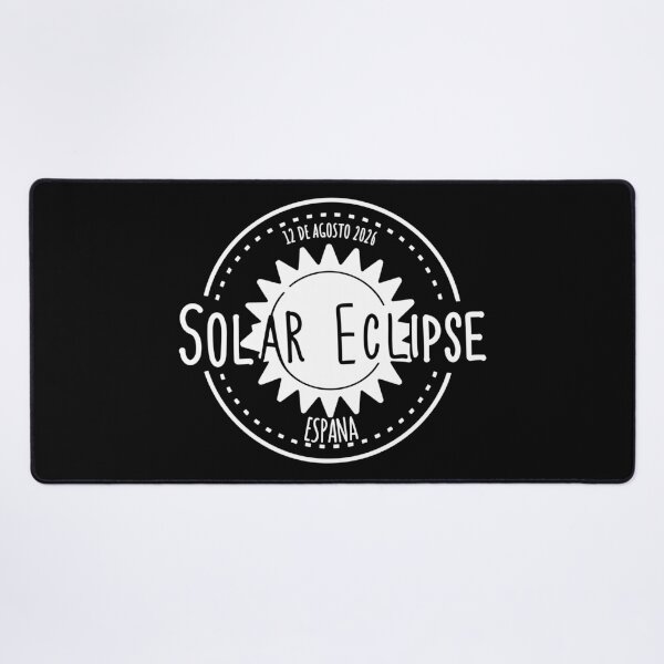 Item preview, Espana 12 de agosto 2026 Solar Eclipse white color design designed and sold by EmeraldeaArt.