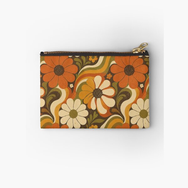 Item preview, Sunset Daisy Waves Retro Floral Repeat Pattern designed and sold by Golden Era Studio.