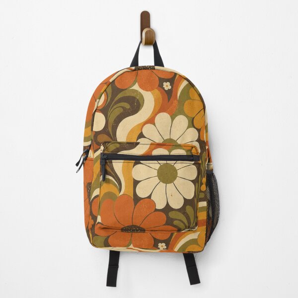 Item preview, Sunset Daisy Waves Retro Floral Repeat Pattern designed and sold by Golden Era Studio.