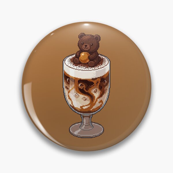 Item preview, Pixel Art Iced Latte with Tiny Bear designed and sold by CaseDiary.