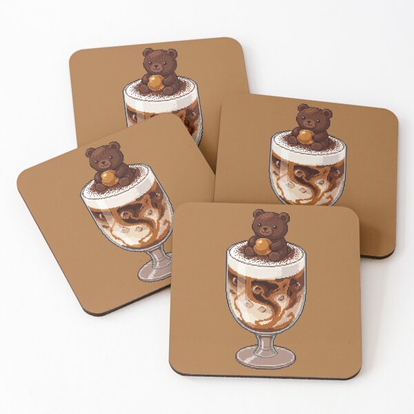 Item preview, Pixel Art Iced Latte with Tiny Bear designed and sold by CaseDiary.