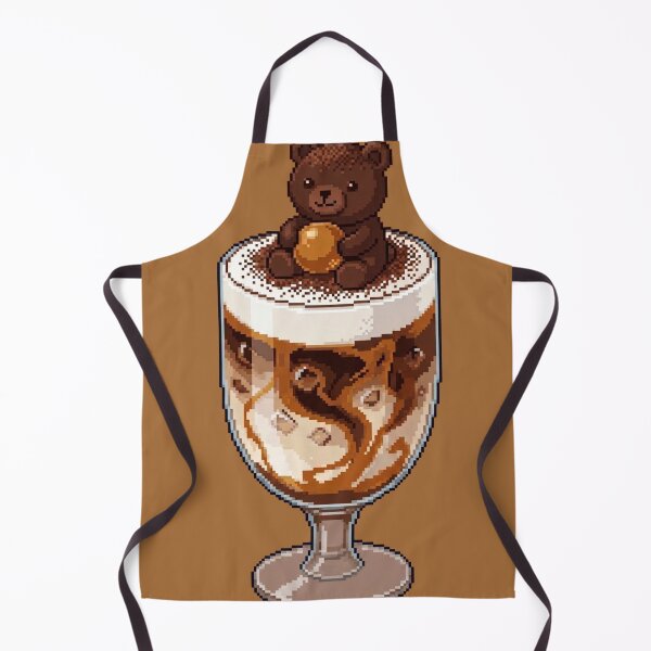 Item preview, Pixel Art Iced Latte with Tiny Bear designed and sold by CaseDiary.