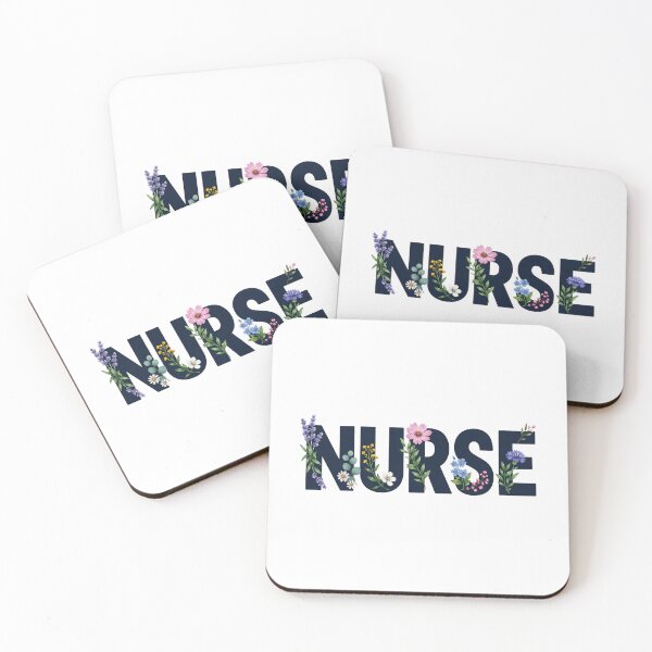 Item preview, NURSE Navy Botanical Typography designed and sold by YNELENT.