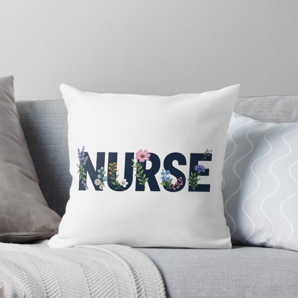 Item preview, NURSE Navy Botanical Typography designed and sold by YNELENT.