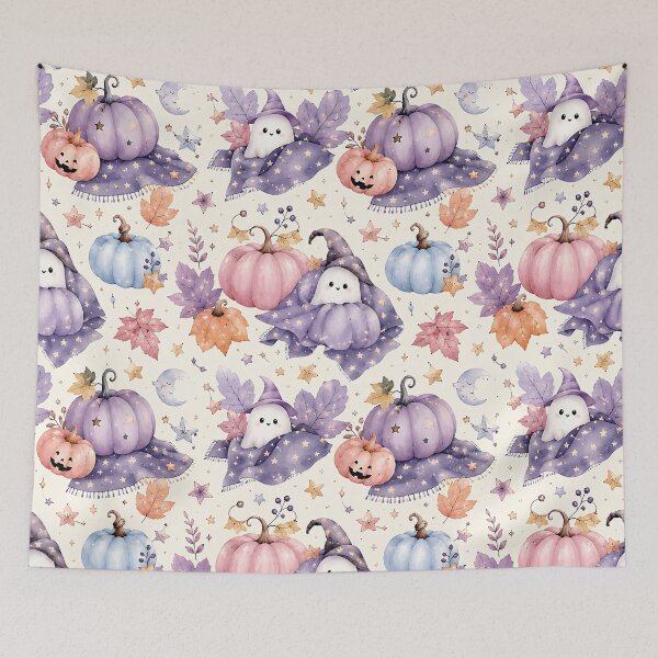 Item preview, Dreamy Watercolor Autumn Leaf Blanket Pattern designed and sold by Thai Vibe Studio.