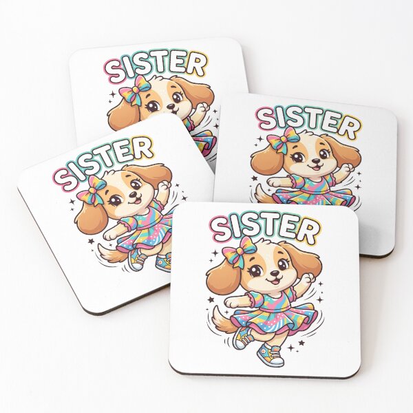 Item preview, Cute Sister School Dog Rainbow Back to School Design designed and sold by favoprintaart.