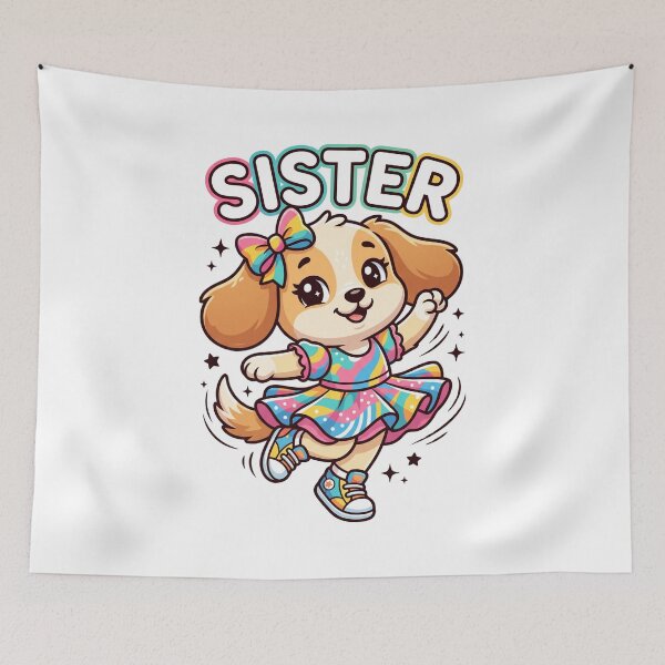 Item preview, Cute Sister School Dog Rainbow Back to School Design designed and sold by favoprintaart.