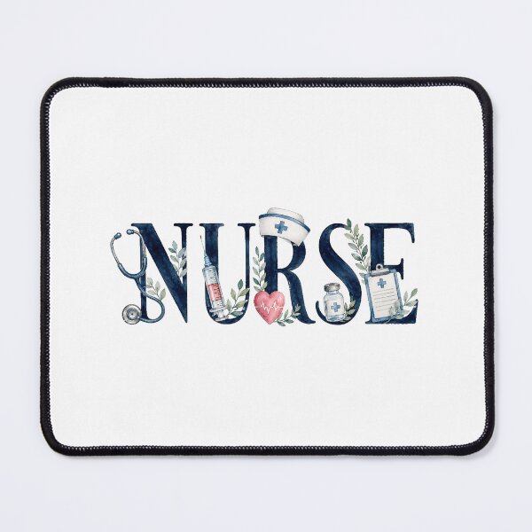 Item preview, NURSE Elegant Watercolor Lettering designed and sold by YNELENT.