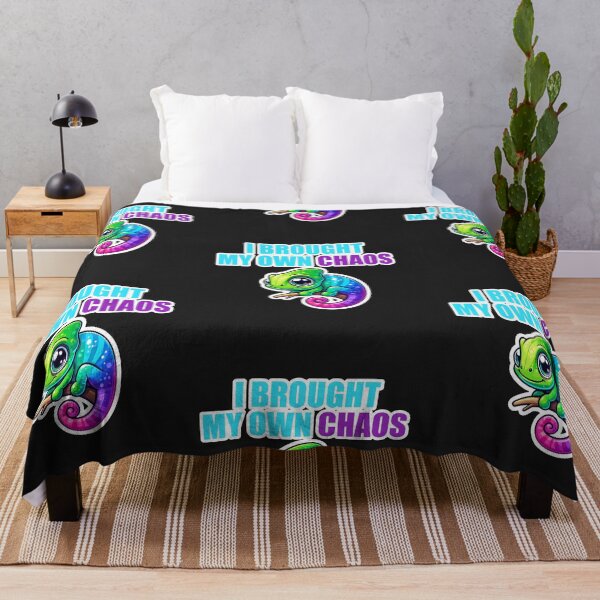 Item preview, I Brought My Own Chaos Cute Chameleon Funny Quote designed and sold by Joshbrowny.