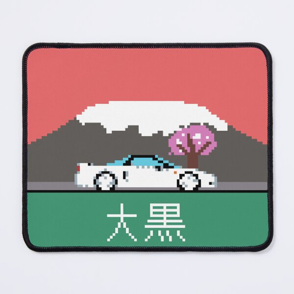 Item preview, Retro JDM Sports Car with Mount Fuji and Cherry Blossom designed and sold by OpenTabsDesigns.