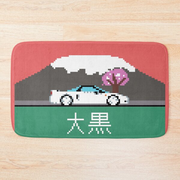 Item preview, Retro JDM Sports Car with Mount Fuji and Cherry Blossom designed and sold by OpenTabsDesigns.