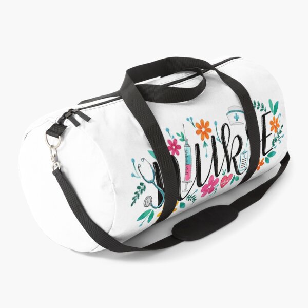 Item preview, NURSE Handwritten Floral Script designed and sold by YNELENT.