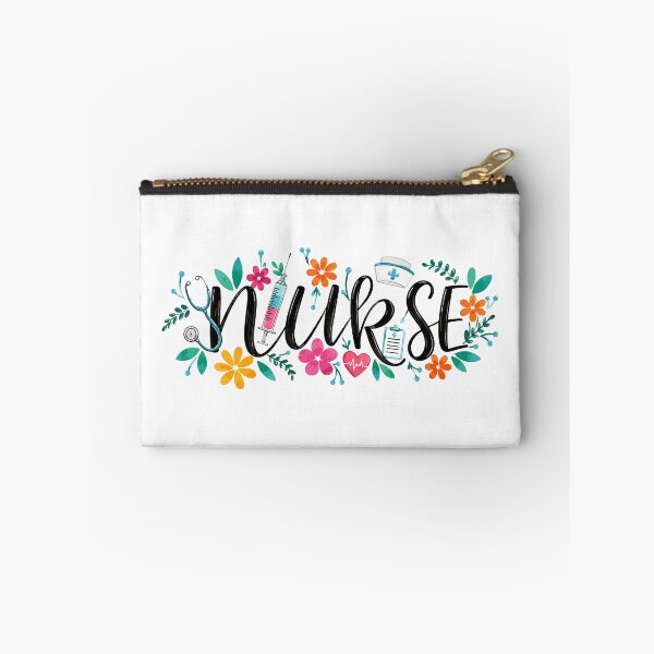 Item preview, NURSE Handwritten Floral Script designed and sold by YNELENT.