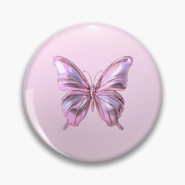 Item preview, Pink Chrome Butterfly 3D Glossy Art designed and sold by jianina-alondra.