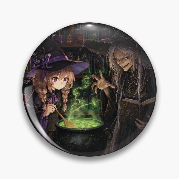 Item preview, The Illustration of Evil Witch and Her Apprentice in Halloween Night designed and sold by Pim-Crystal.