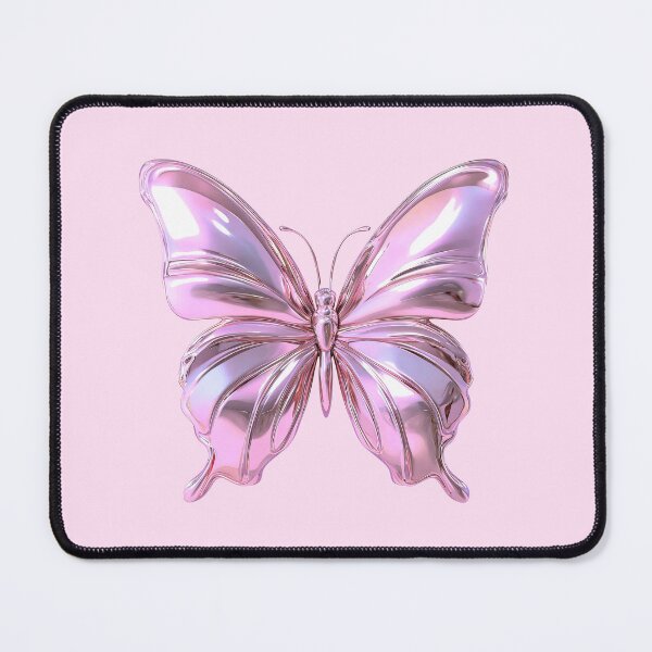 Item preview, Pink Chrome Butterfly 3D Glossy Art designed and sold by jianina-alondra.