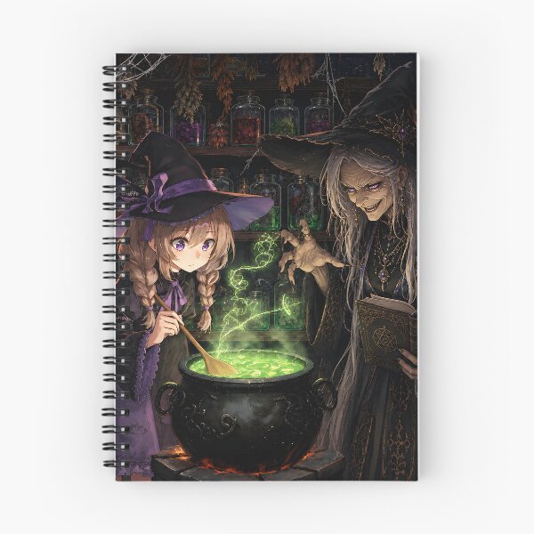Item preview, The Illustration of Evil Witch and Her Apprentice in Halloween Night designed and sold by Pim-Crystal.