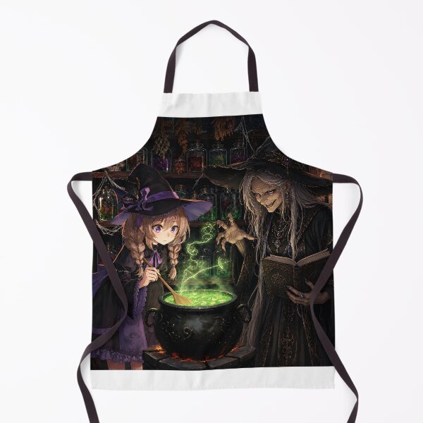 Item preview, The Illustration of Evil Witch and Her Apprentice in Halloween Night designed and sold by Pim-Crystal.