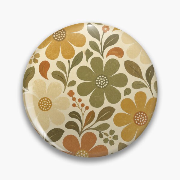 Item preview, Scandinavian Retro Daisy Floral Pattern designed and sold by Golden Era Studio.