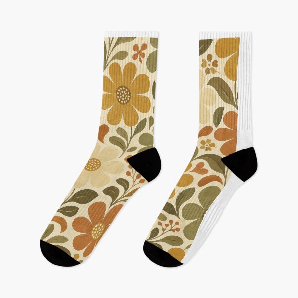 Item preview, Scandinavian Retro Daisy Floral Pattern designed and sold by Golden Era Studio.