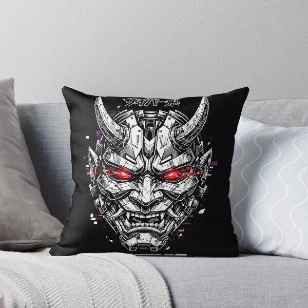 Item preview, Cyber Samurai Oni Mask Glitch Streetwear designed and sold by Ameir12.