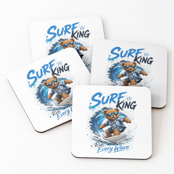 Item preview, Surf King Teddy Bear - Cool Surfer Aloha Shirt Graphic designed and sold by Velouria Universe.