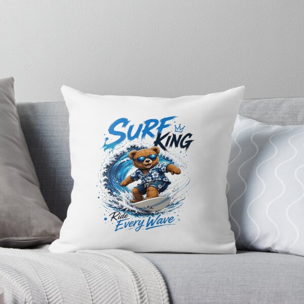 Item preview, Surf King Teddy Bear - Cool Surfer Aloha Shirt Graphic designed and sold by Velouria Universe.