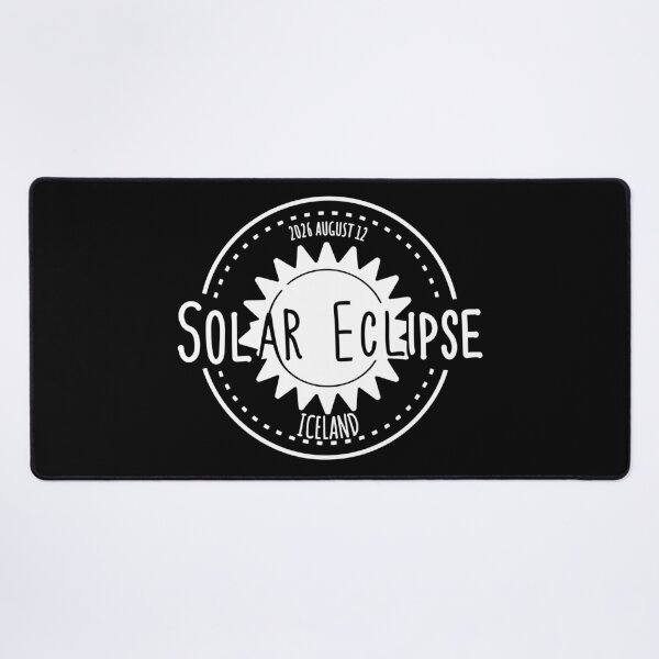 Item preview, Iceland 2026 august 12 Solar Eclipse white color esign designed and sold by EmeraldeaArt.