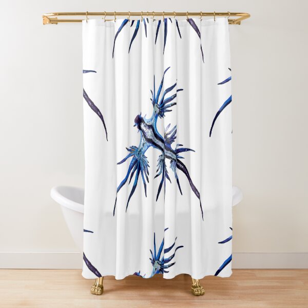 Blue Nudibranch Shower Curtain