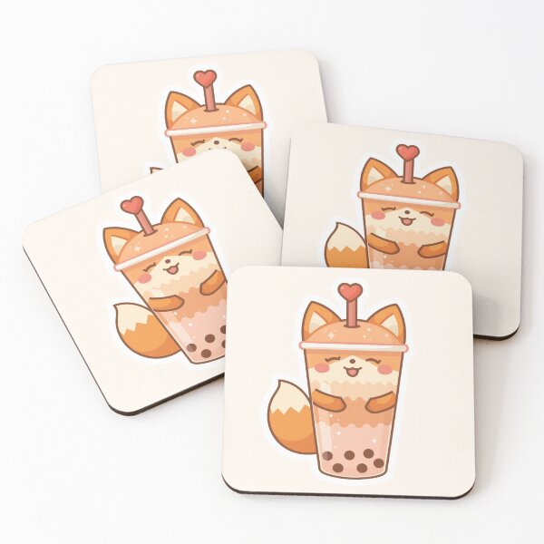 Item preview, Cute Bubble Tea Fox Sticker – Kawaii Boba Fox designed and sold by Stylestickers55.