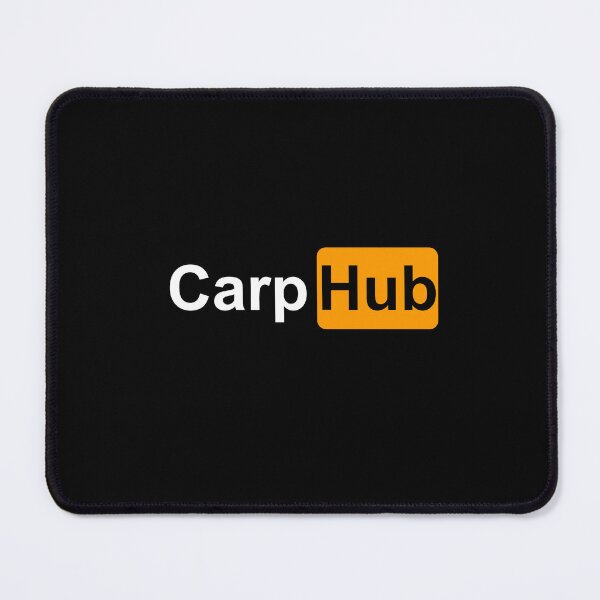 Item preview, CarpHub Funny Parody - Sarcastic Carp Fishing Logo designed and sold by GeekAnglerStore.