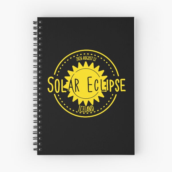 Item preview, Iceland 2026 august 12 Solar Eclipse yellow color esign designed and sold by EmeraldeaArt.