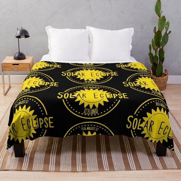 Item preview, Iceland 2026 august 12 Solar Eclipse yellow color esign designed and sold by EmeraldeaArt.