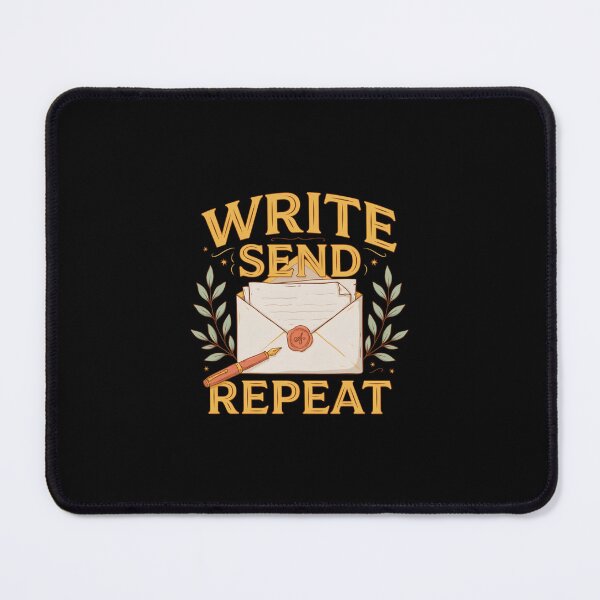 Item preview, Write Send Repeat T-Shirt, Letter Writing Shirt, Snail Mail Lover Tee, Vintage Correspondence Gift designed and sold by Daily Mood Tees.