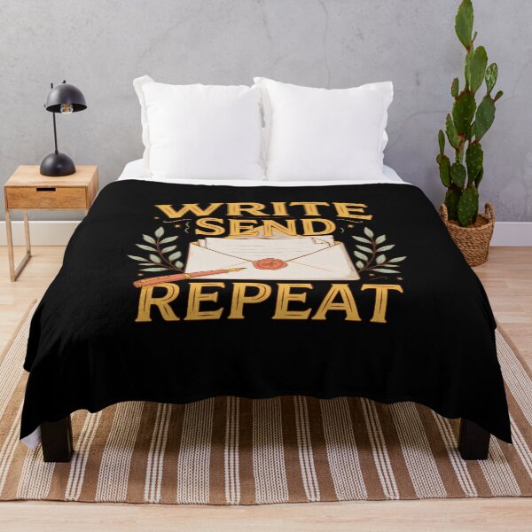 Item preview, Write Send Repeat T-Shirt, Letter Writing Shirt, Snail Mail Lover Tee, Vintage Correspondence Gift designed and sold by Daily Mood Tees.