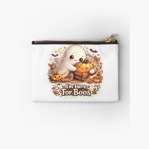 Item preview, I'm Here For Boos Cute Ghost & Pumpkin Hug Halloween Stickers designed and sold by RDcollections.