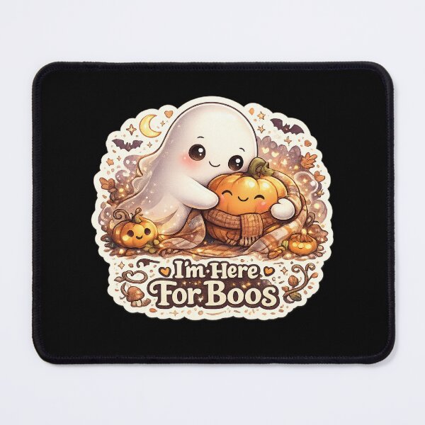 Item preview, I'm Here For Boos Cute Ghost & Pumpkin Hug Halloween Stickers designed and sold by RDcollections.