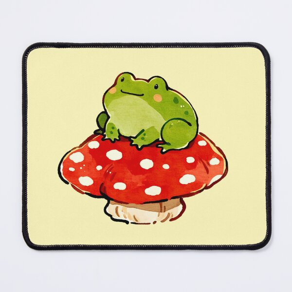 Item preview, Cute Frog Sitting On Red Mushroom designed and sold by jianina-alondra.