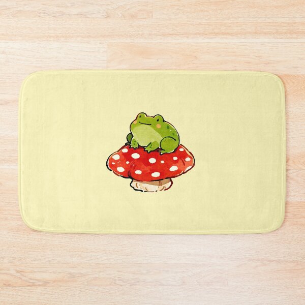 Item preview, Cute Frog Sitting On Red Mushroom designed and sold by jianina-alondra.