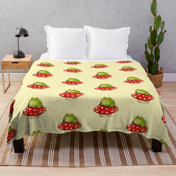 Item preview, Cute Frog Sitting On Red Mushroom designed and sold by jianina-alondra.