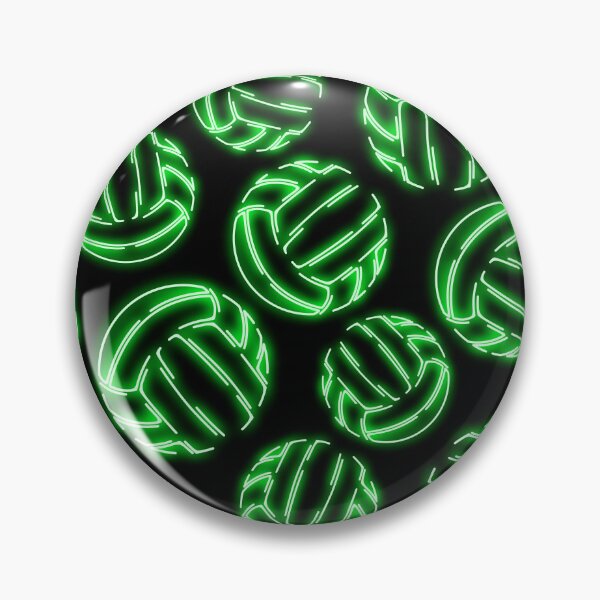 Item preview, Neon glow line art sketch volleyballs - green designed and sold by katzdzynes.