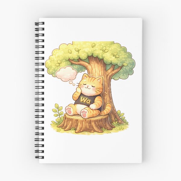 Item preview, Kawaii Orange Cat Daydreaming Cute Cartoon Animal Design designed and sold by Wawa5656.