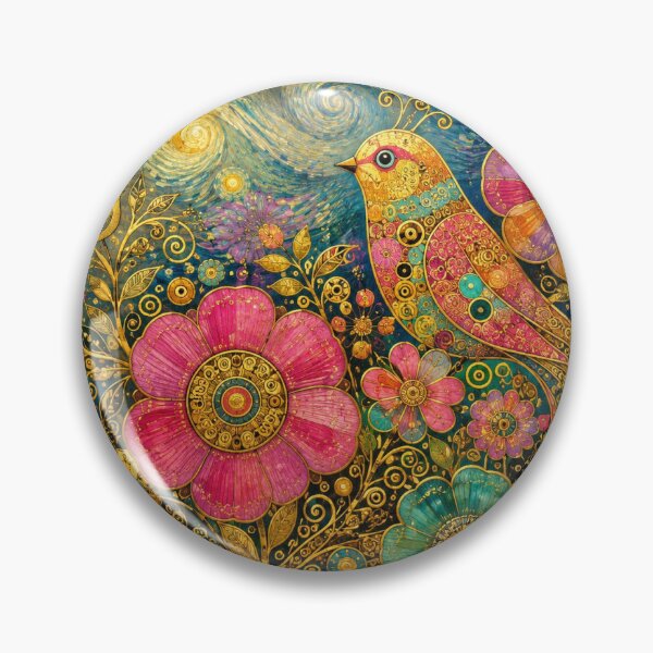 Item preview, Colorful Fantasy Bird Floral Garden  designed and sold by Yves Artico.